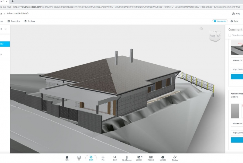 referencie / Prezeranie 3D modelu a výkresov svojho projektu